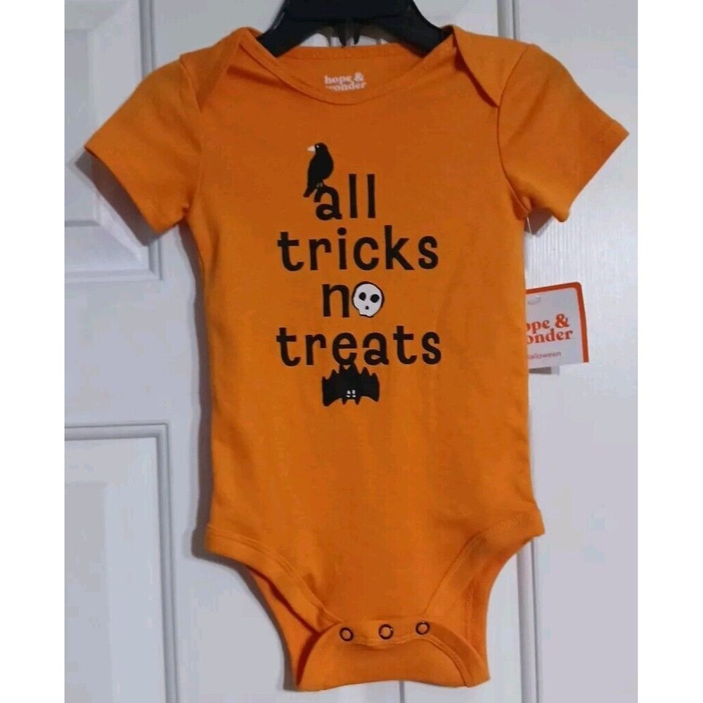 NWT Hope & Wonder Boy/Girl Halloween All Tricks No Treats One Pc Size 18 Months